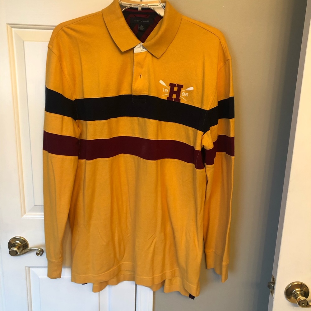 TOMMY HILFIGER Mens Yellow Polo 1985 Shirt